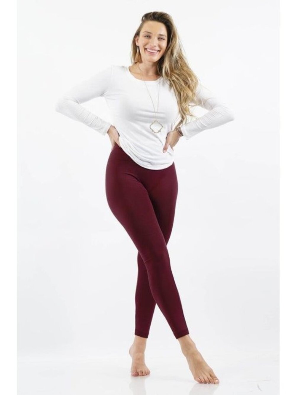 New Mix Womens Plus Size Leggings Maroon Soft Stretchy Fabric Casual Wear
